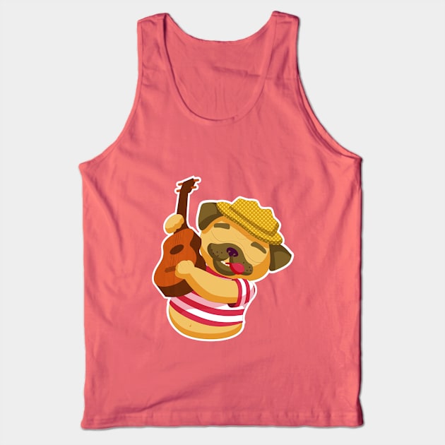 Cutie Pug Design Tank Top by teespotfashions